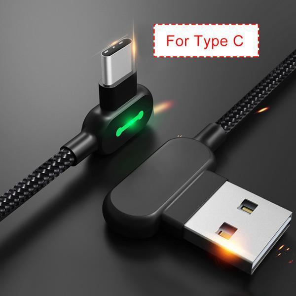 Right Angle LED Charging Cable